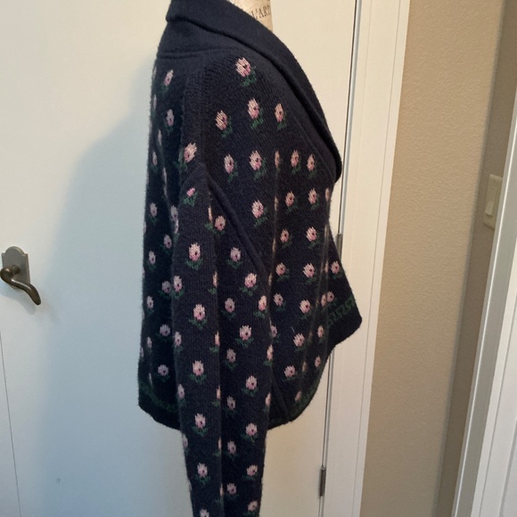 THE GREAT Bloom Lodge Cardigan size 2 Navy - Picture 6 of 11